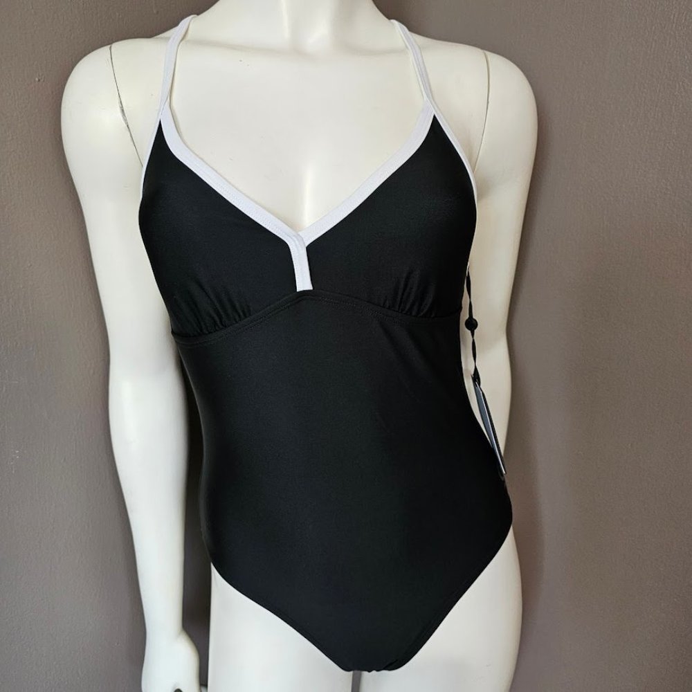 DKNY T-Back One-Piece Swimsuit - Picture 2 of 12